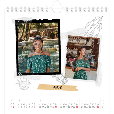 Calendarios Cuadrados — Scrapbook con estilo [Mayo]