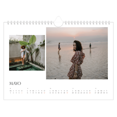 Calendario A4 horizontal — Atardeceres surferos [portada]