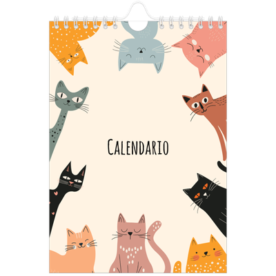 Calendario personalizado A5 — Gatos y garabatos [portada]