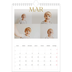 Calendario personalizado A4 — Texto dorado grande [Marzo]