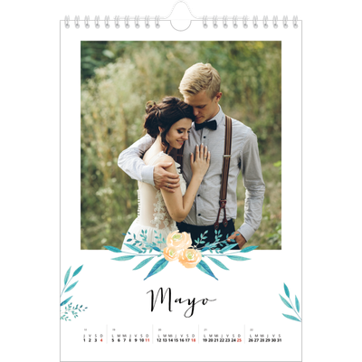 Calendario personalizado A4 — Ilustraciones de flores [portada]