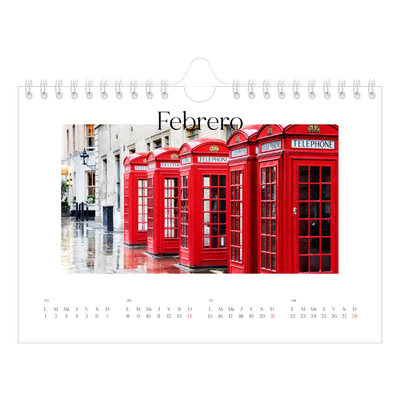 Calendario personalizado A5 — Mi diario de viaje [Febrero]