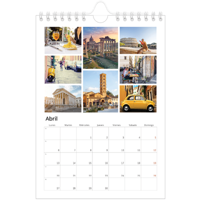 Calendario personalizado A5 — Estructura [Abril]