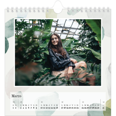 Calendarios Cuadrados — Manchas de acuarela [Marzo]