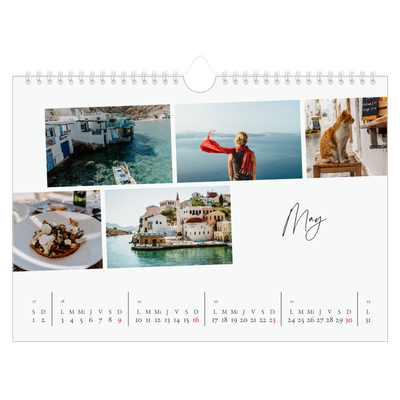 Calendario A4 horizontal — Descanso de la ciudad [Mayo]