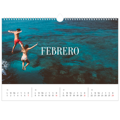 Calendario A3 horizontal — Escapada infinita [Febrero]