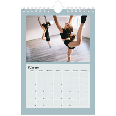 Calendario personalizado A5 — Neo Scandi [Febrero]