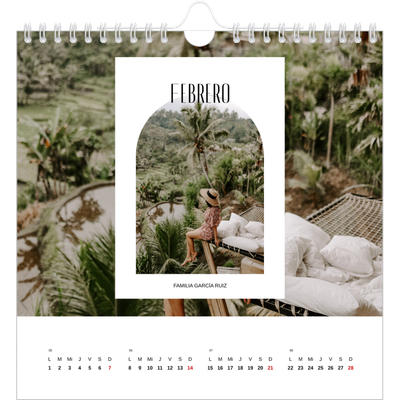 Calendarios Cuadrados — El arco abierto [Febrero]
