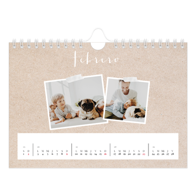 Calendario personalizado A5 — Calendario scrapbook [Febrero]