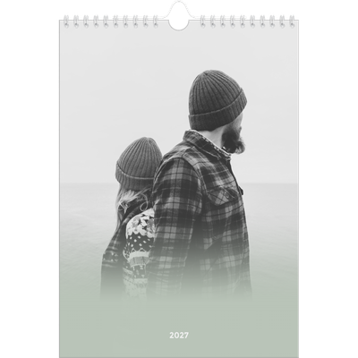 Calendario personalizado A4 — Verde bruma [portada]