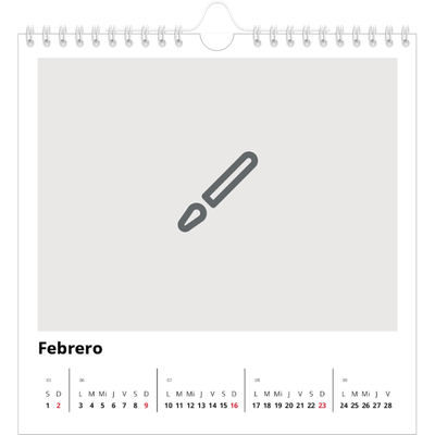 Calendarios Cuadrados — Diseña tu producto [Febrero]