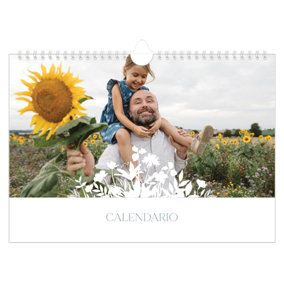 Calendario A4 horizontal — Motivo floral [portada]