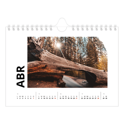 Calendario personalizado A5 — White space [Abril]