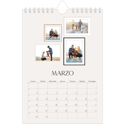 Calendario personalizado A5 — Galería de fotos de pared [Marzo]