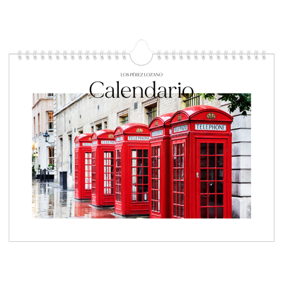 Calendario A4 horizontal — Mi diario de viaje [portada]
