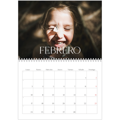 Calendario personalizado doble A4 — Doce grandes meses [Febrero]