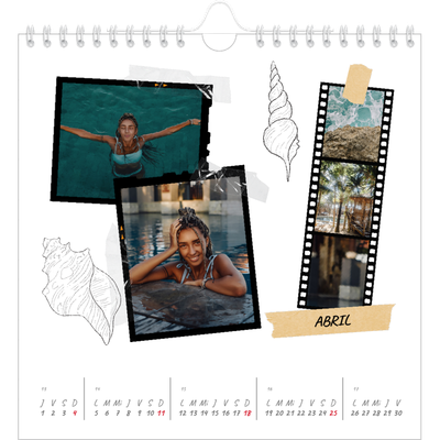 Calendarios Cuadrados — Scrapbook con estilo [Abril]