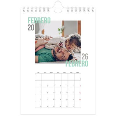 Calendario personalizado A5 — Tipo de pareja [Febrero]