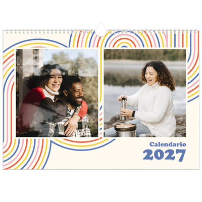 Calendario A3 horizontal — Líneas retro [portada]