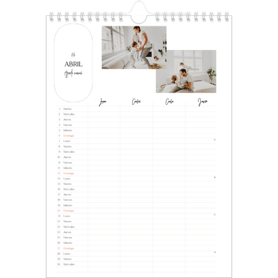 Planificadores familiares A4 — Planificador familiar Haciendo planes - Familia de 4 [Abril]