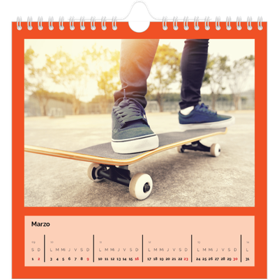 Calendarios Cuadrados — Brillante y llamativo [Marzo]