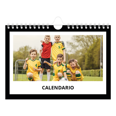 Calendario personalizado A5 — Marco negro [portada]