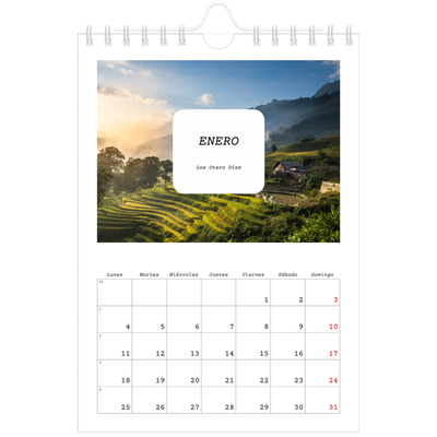 Calendario personalizado A5 — La historia completa [Enero]
