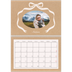 Calendario personalizado doble A4 — Papel kraft y lazo [Febrero]