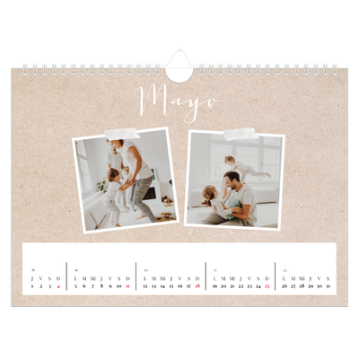 Calendario A4 horizontal — Calendario scrapbook [portada]