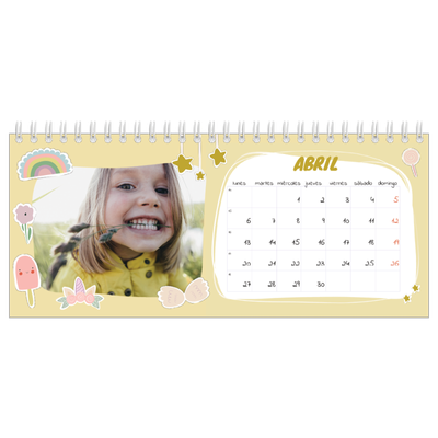 Calendarios de mesa — Unicornio arcoíris [Abril]