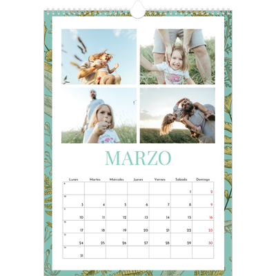 Calendarios A3 — Tapiz floral [Marzo]