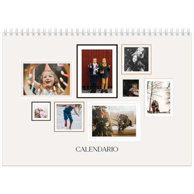 Calendario personalizado doble A4 — Galería de fotos de pared [portada]