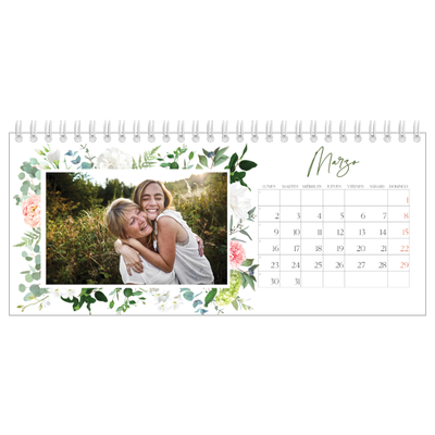 Calendarios de mesa — Flores tradicionales [Marzo]