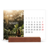 Calendario de mesa con base de madera - apaisado  — Escapada infinita [Marzo]