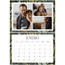 Calendario personalizado doble A4 — Tapiz floral [Enero]