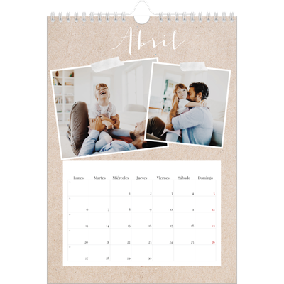 Calendario personalizado A4 — Calendario scrapbook [Abril]