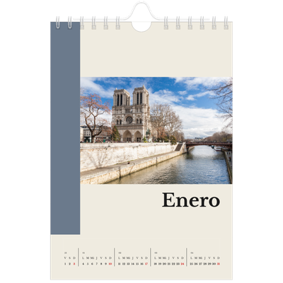Calendario personalizado A5 — Lugares del mundo [Enero]