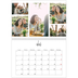Calendario personalizado doble A4 — Disposición de fotos [Abril]