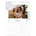 Calendario personalizado A4 — Romance en blanco y azul [portada]