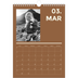 Calendario personalizado A4 — Contemporáneo atrevido [Marzo]
