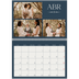 Calendario personalizado doble A4 — Pizarra y caligrafía [Abril]
