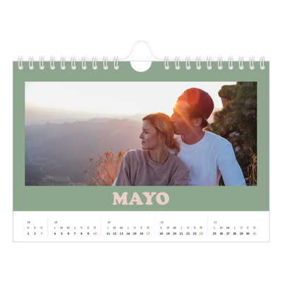 Calendario personalizado A5 — Marcos retro [portada]