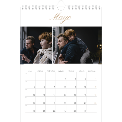 Calendario personalizado A4 — Cajas de tiras de fotos [portada]