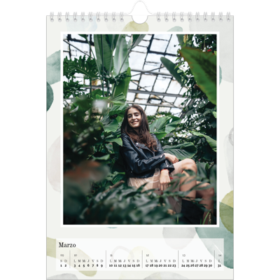 Calendario personalizado A4 — Manchas de acuarela [Marzo]
