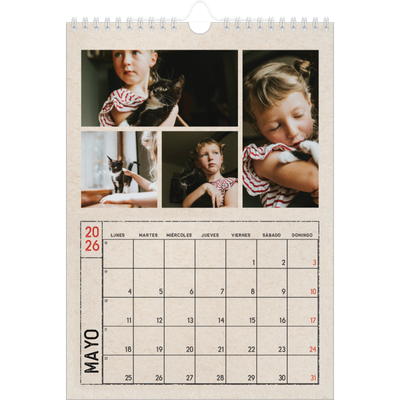 Calendario personalizado A4 — Efecto de sello craft [portada]