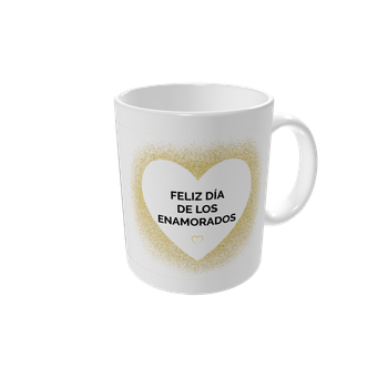 Tazas personalizadas — Corazón purpurina