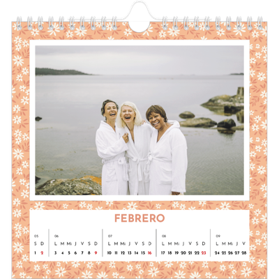 Calendarios Cuadrados — Floreciendo [Febrero]