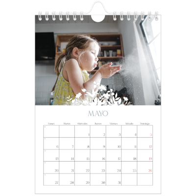 Calendario personalizado A5 — Motivo floral [portada]