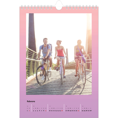 Calendario personalizado A4 — Tonos pastel [Febrero]