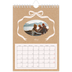 Calendario personalizado A5 — Papel kraft y lazo [Abril]